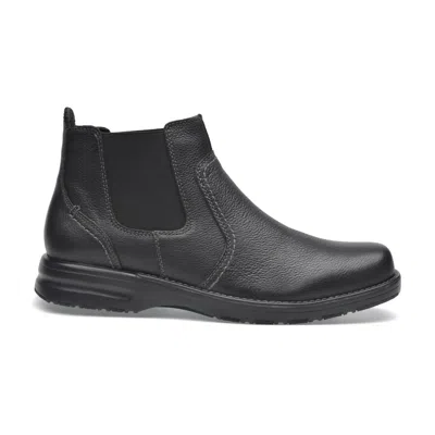Pazstor Cowhide Leather Boots In Black In Black