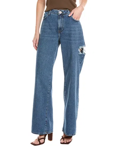 One Teaspoon Jackson Rosewood Wide Leg Jean In Blue