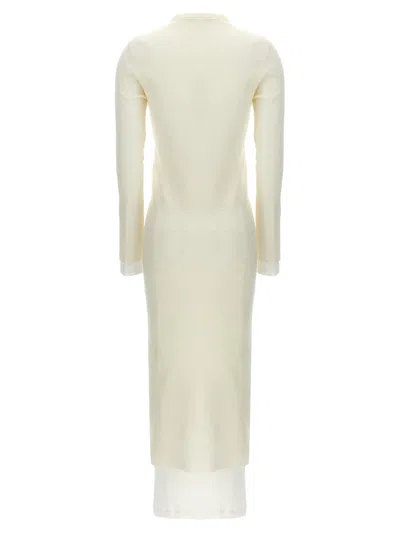 Jil Sander Crew Neck Layered Hem Long Sleeves