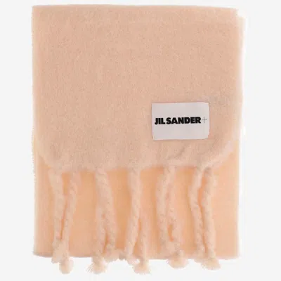 Jil Sander Wool Blend Scarf With Logo
