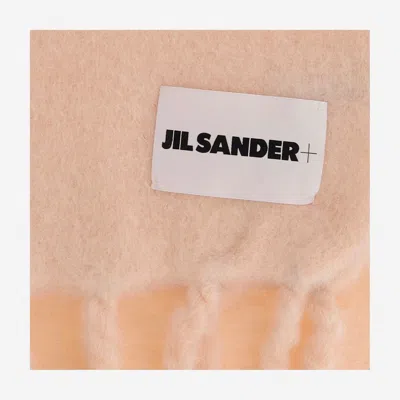 Jil Sander Wool Blend Scarf With Logo