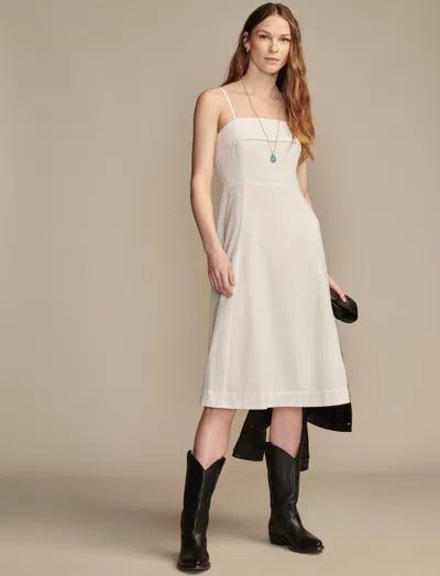 Lucky Brand A-line Midi Dress In White