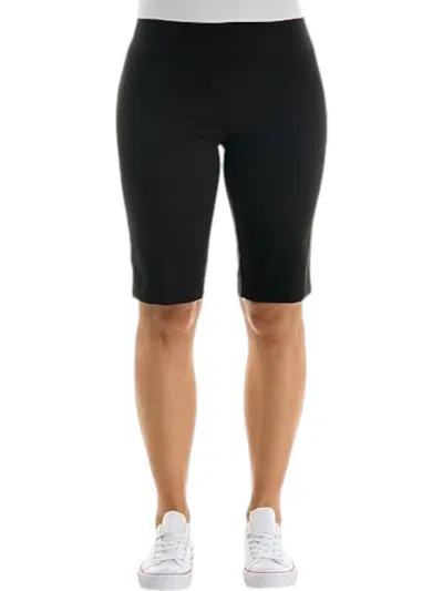 Zac & Rachel Pull On Millennium Bermuda Shorts In Black In Black