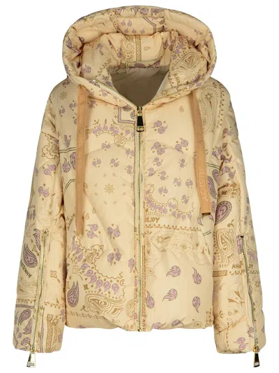 Khrisjoy 'crop Bandana' Pink Polyester Blend Down Jacket