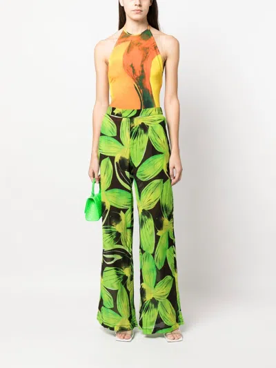 Louisa Ballou Green Cruise Trousers