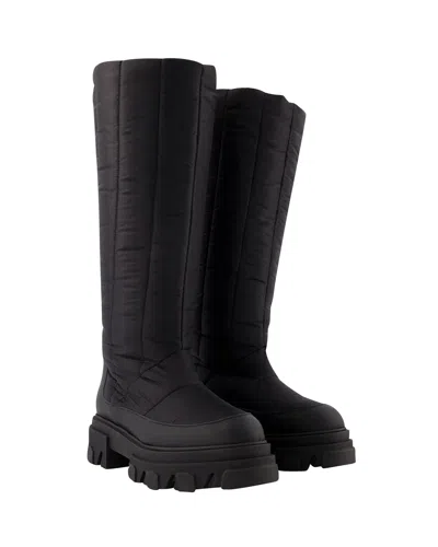 Gia Borghini Gia 19 Fabric Knee-high Boots In Black