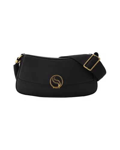 Stella Mccartney S-wave Small Hobo Bag -  -  Black - Leather Vegan In Black