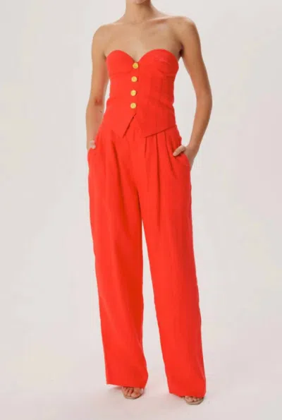 Ronny Kobo Krew Pants In Red In Red
