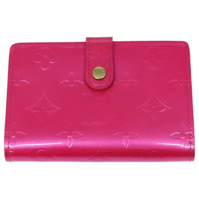 Pre-owned Louis Vuitton Portefeuille Viennois Patent Leather Wallet () In Pink