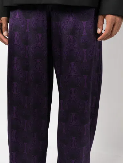 Ozwald Boateng Elastic Waist Printed Silk Trousers