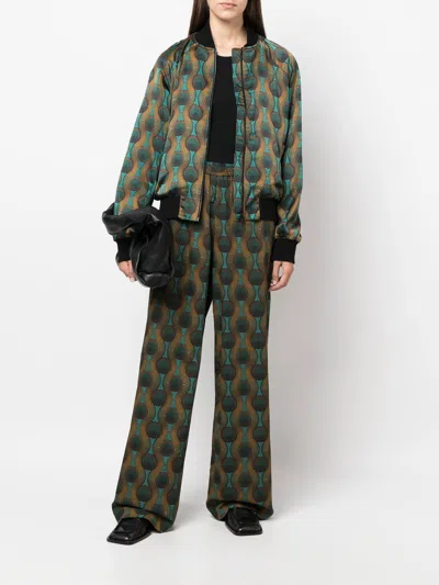 Ozwald Boateng Elastic Waist Printed Cotton Trousers