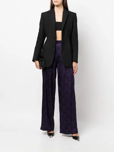 Ozwald Boateng Elastic Waist Printed Silk Trousers