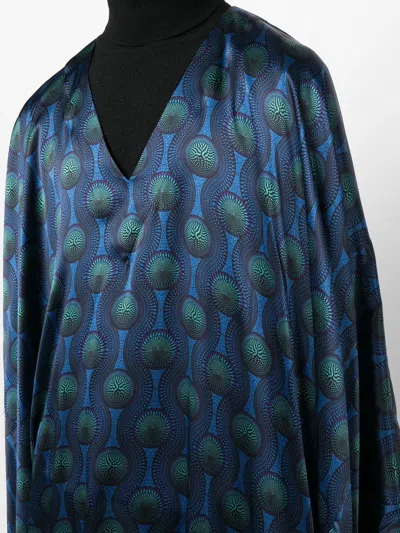 Ozwald Boateng Geometric-print Silk Cape Shirt
