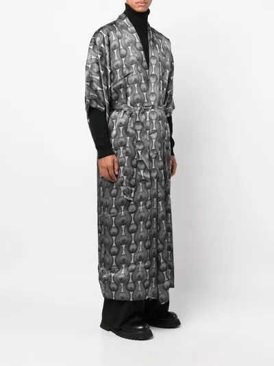 Ozwald Boateng Geometric-print Tie-waist Jacket