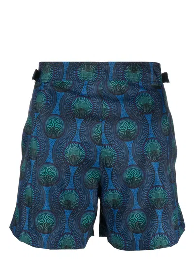 Ozwald Boateng Mosaic-print Swim Shorts