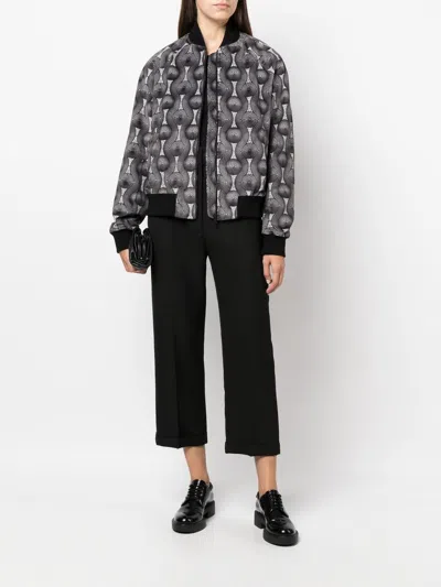Ozwald Boateng Printed Velvet Bomber Jacket
