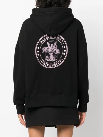Palm Angels Black College Classic Hoodie