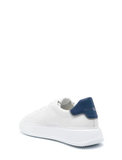 Philippe Model Temple Low White Blue Sneaker In White