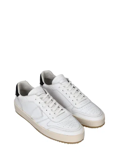 Philippe Model Elevated White Sneakers With Subtle Perforations