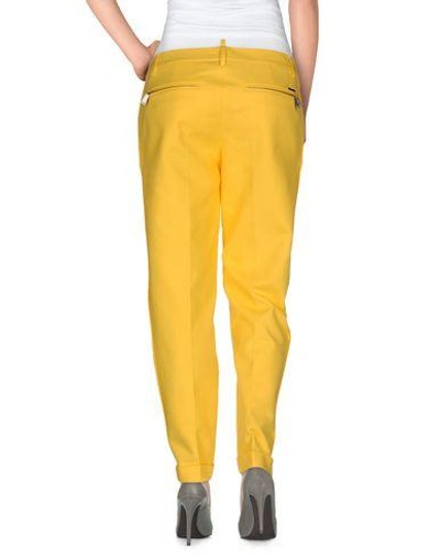 Shop Dsquared2 Casual Pants In Yellow