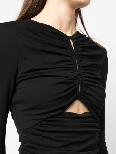 Roland Mouret Pre Draped Cut Out Midi Tube Dress