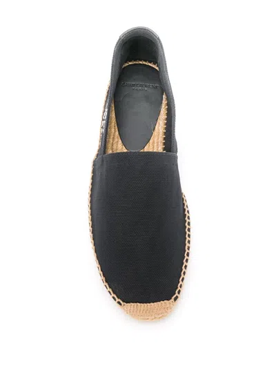 Saint Laurent Canvas Slip-on Espadrilles With Embroidered Logo Detail