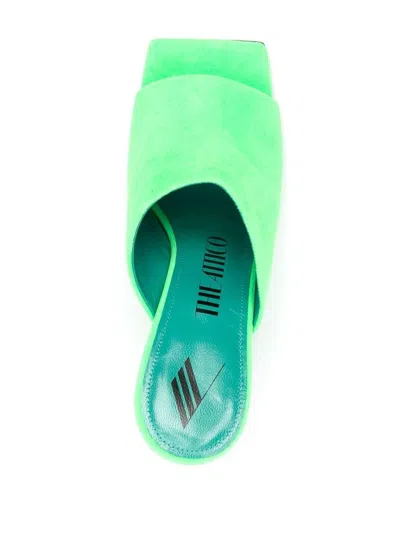 Attico 105mm Cheope Suede Wedge Mules