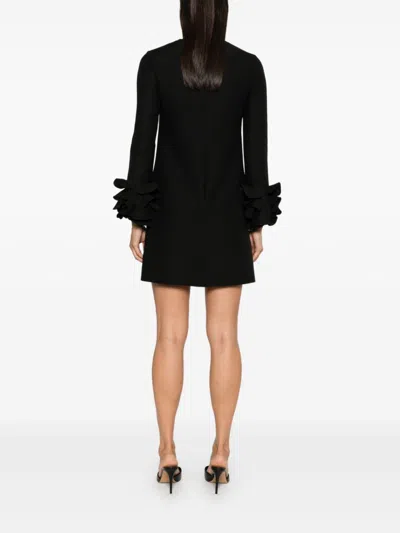 Valentino Crepe Couture Dress In Black