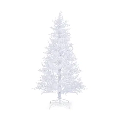 Hivvago 6 Feet Artificial Xmas Tree With 383 Pe Branch Tips And 300 Led Lights