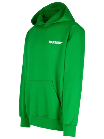 Barrow Felpa Cappuccio Verde Effetto Distressed In Green