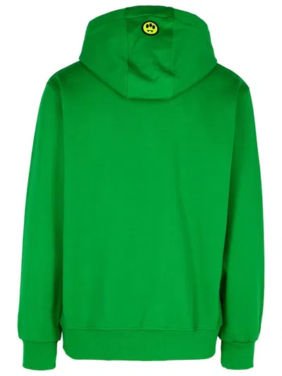 Barrow Felpa Cappuccio Verde Effetto Distressed In Green