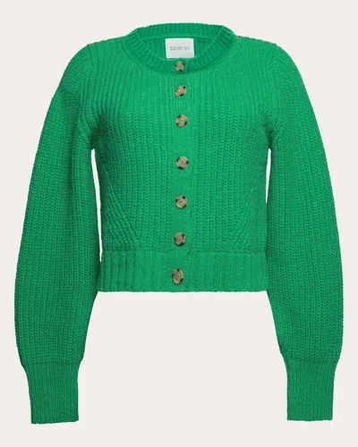 Eleven Six Women's Becca Ribbed Alpaca-blend Cardigan In Green