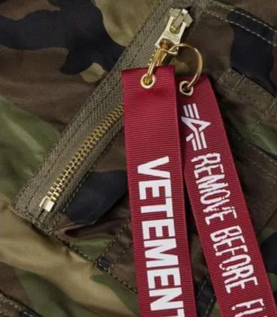 Vetements Cargo Bomber Jacket In Green Camouflage