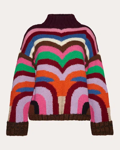 Eleven Six Women's Sarah Mock Neck Sweater Wool/polyamide/baby Alpaca In Multicolor
