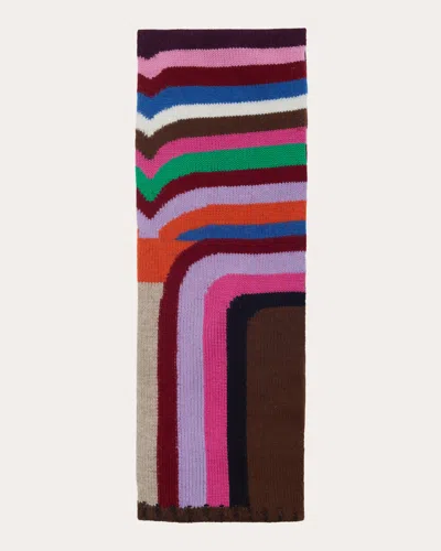 Eleven Six Women's Sarah Intarsia-knit Alpaca-blend Scarf Wool/polyamide/baby Alpaca In Multicolor