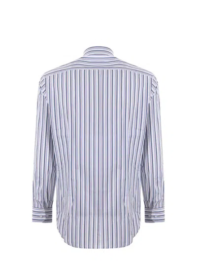 Etro Man Shirt White Size 17 ½ Cotton In Multicolour