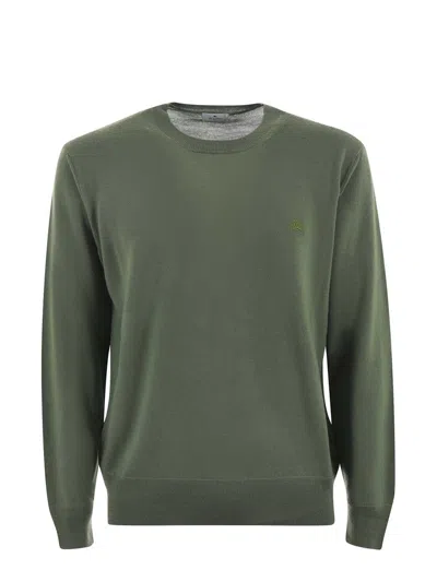 Etro Pegaso Embroidered Crewneck Jumper In Green