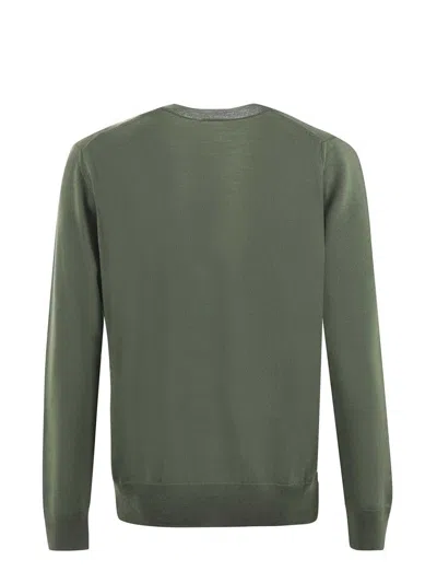 Etro Pegaso Embroidered Crewneck Jumper In Green