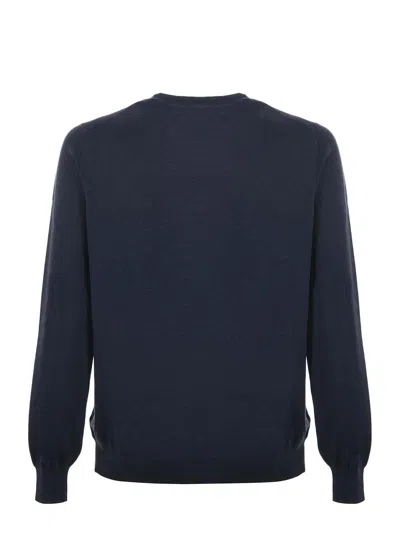 Tagliatore Crewneck Sweater In Blu Melange