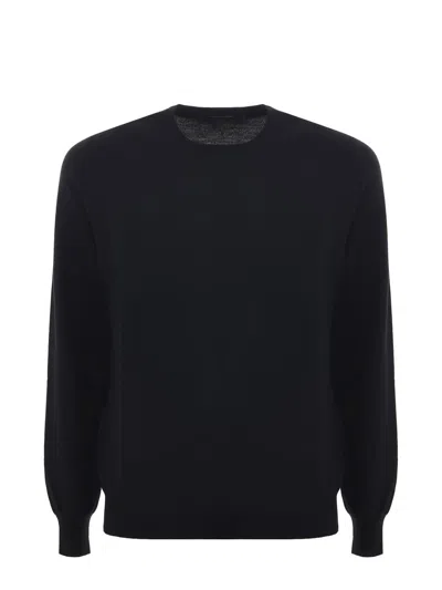 Tagliatore Girocollo In Merinos In Black