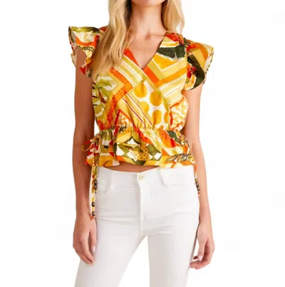 Alden Adair Marina Tank Popover Top In Desert Patch In Orange