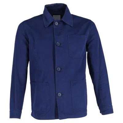 Sandro Overshirt In Blue Cotton In Blue
