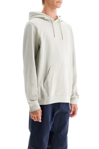 Shop Hugo Boss Hooded Sweatshirt With Logo Patch In Beige