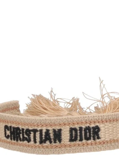 Dior Christian  Women Logo Bracelet Set In Brown