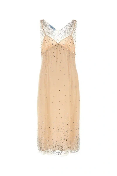 Prada Skin Pink Nylon Dress In Pink