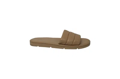 Vince Olina Quilted Slide Sandals In Beige Leather In Beige