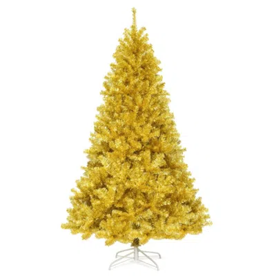 Hivvago 6/7.5 Feet Artificial Tinsel Christmas Tree Hinged With Foldable Stand-7.5 Ft