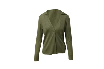 Reformation Knit Loose Top In Green Polyester In Green