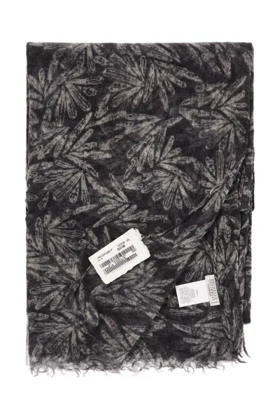 Shop Brunello Cucinelli "cashmere Scarf With Fern Print"