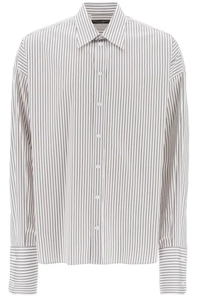 Dolce & Gabbana 'oversized Striped Poplin Shirt